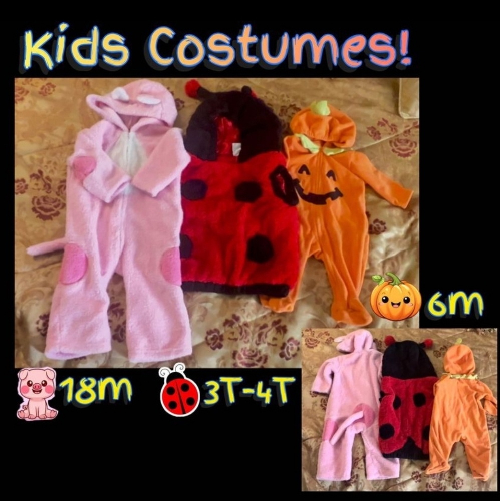 Kids Costumes 6m, 18m, 3T-4T all for one price